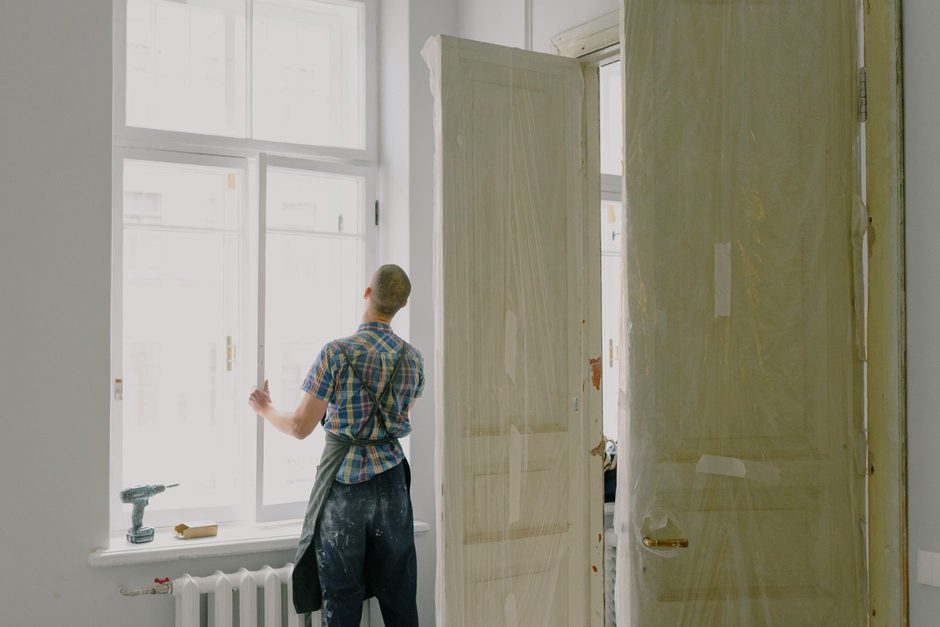 Handyman carrying out a repair in a home
